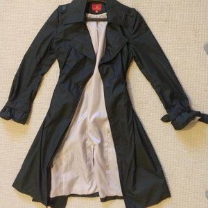 Cole Haan Double Breasted Black Trench Coat M
